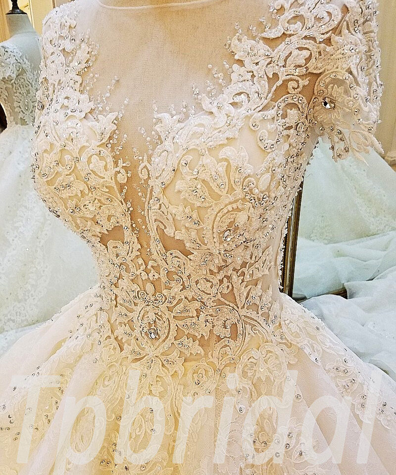 luxury wedding dress lace 266-03