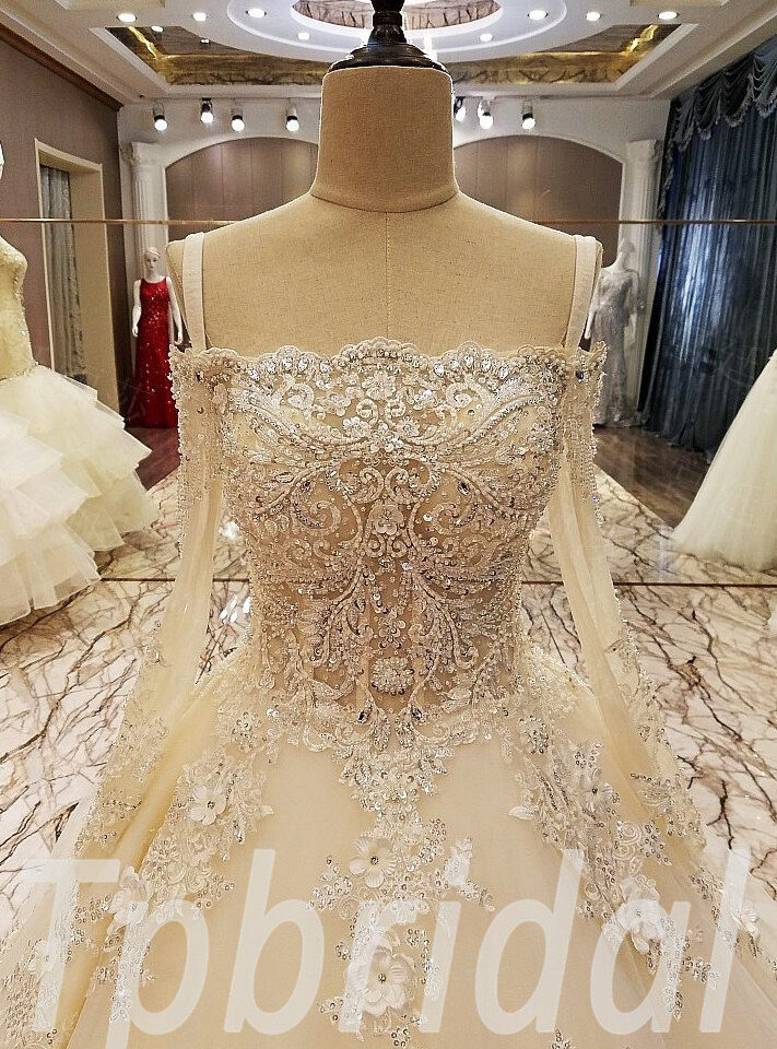 luxury wedding dress long sleeve 275-01