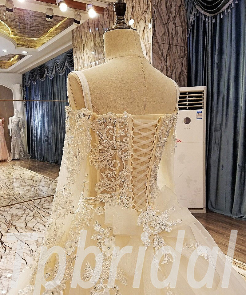 luxury wedding dress long sleeve 275-03