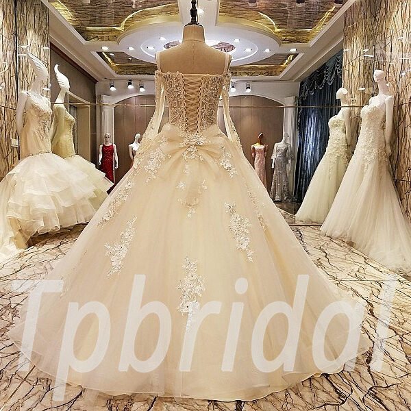 luxury wedding dress long sleeve 275-06