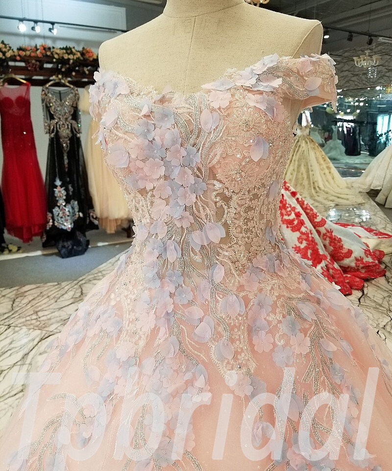 pink prom dress floor length 256-04