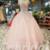pink prom dress floor length 256-08