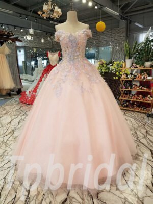 pink prom dress floor length 256-08