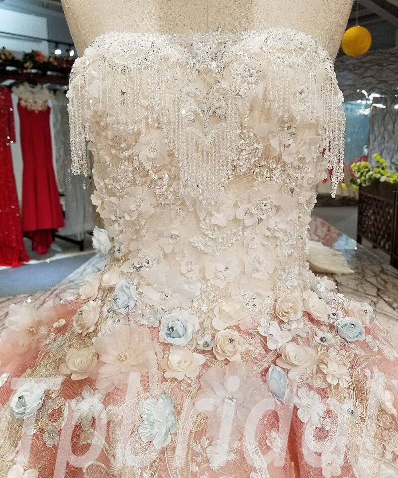 pink wedding dress 281-07