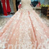 strapless pink wedding dress 281-11