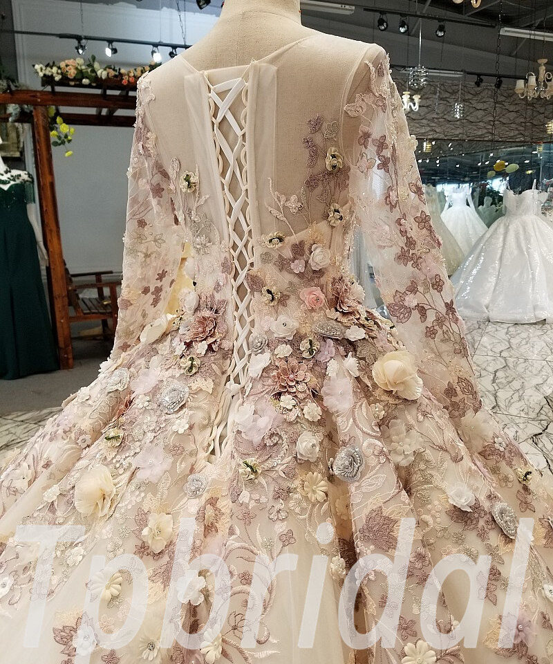 ball gown prom dresses with sleeves 296-04