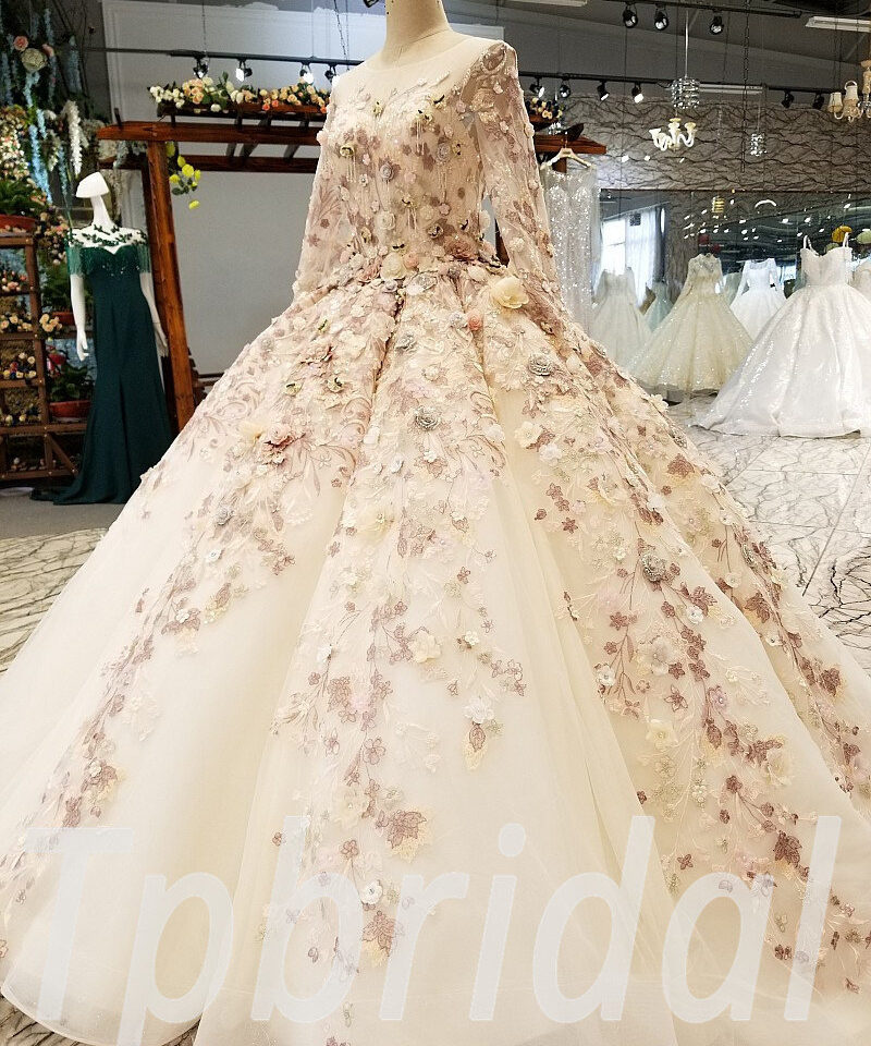 ball gown prom dresses with sleeves 296-06