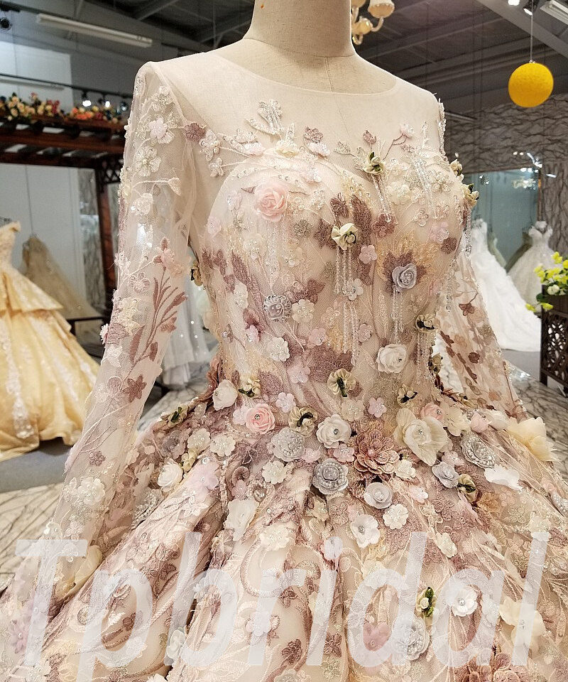 ball gown prom dresses with sleeves 296-08