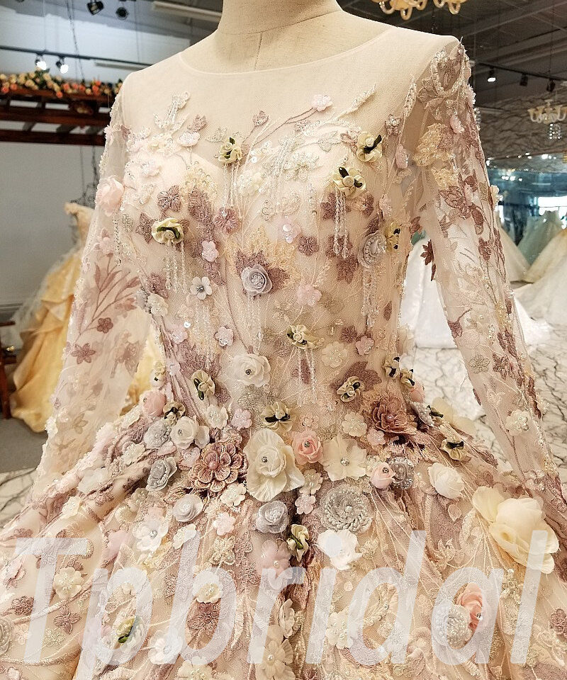 ball gown prom dresses with sleeves 296-10