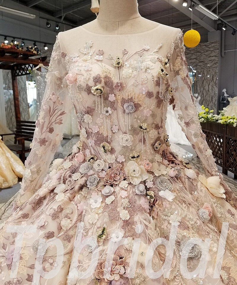 ball gown prom dresses with sleeves 296-13