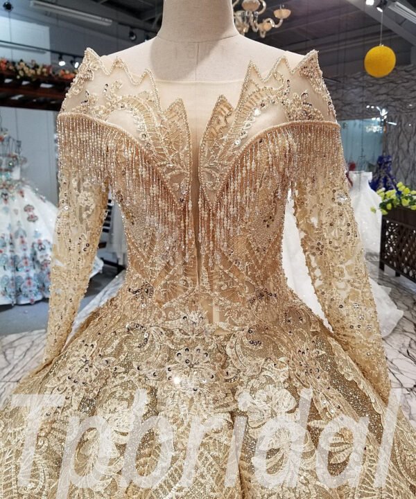 ball gown wedding dress gold 306-09