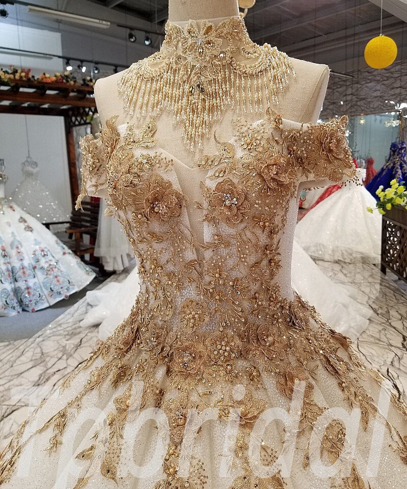 haute couture wedding dress gold 303-02