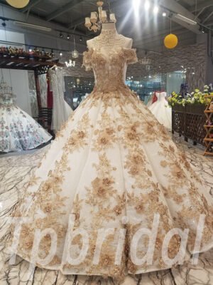 haute couture wedding dress gold 303-03