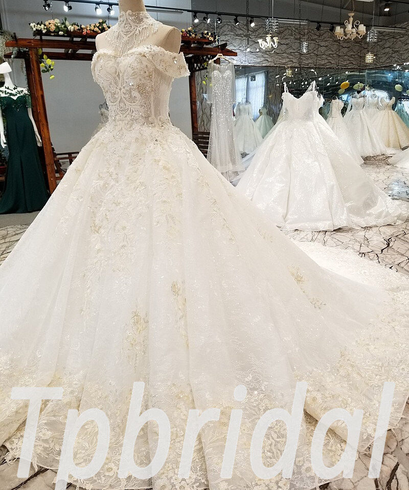 luxury wedding dress crystal 310-01