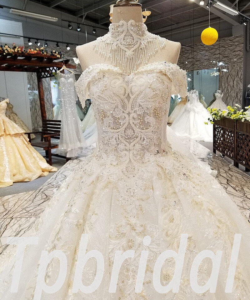 luxury wedding dress crystal 310-12
