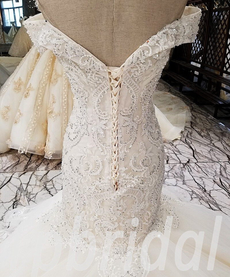 mermaid wedding dress plus size 0316-01