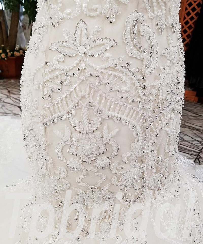 mermaid wedding dress plus size 0316-05