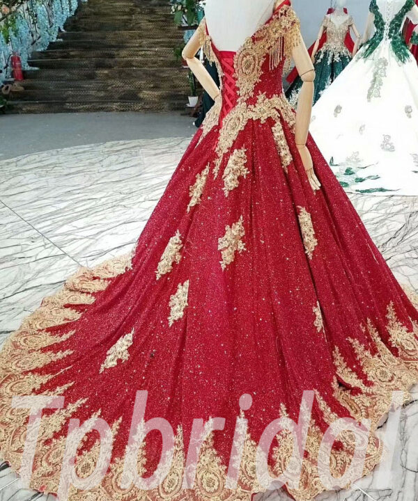 red bridal dress 0315-04