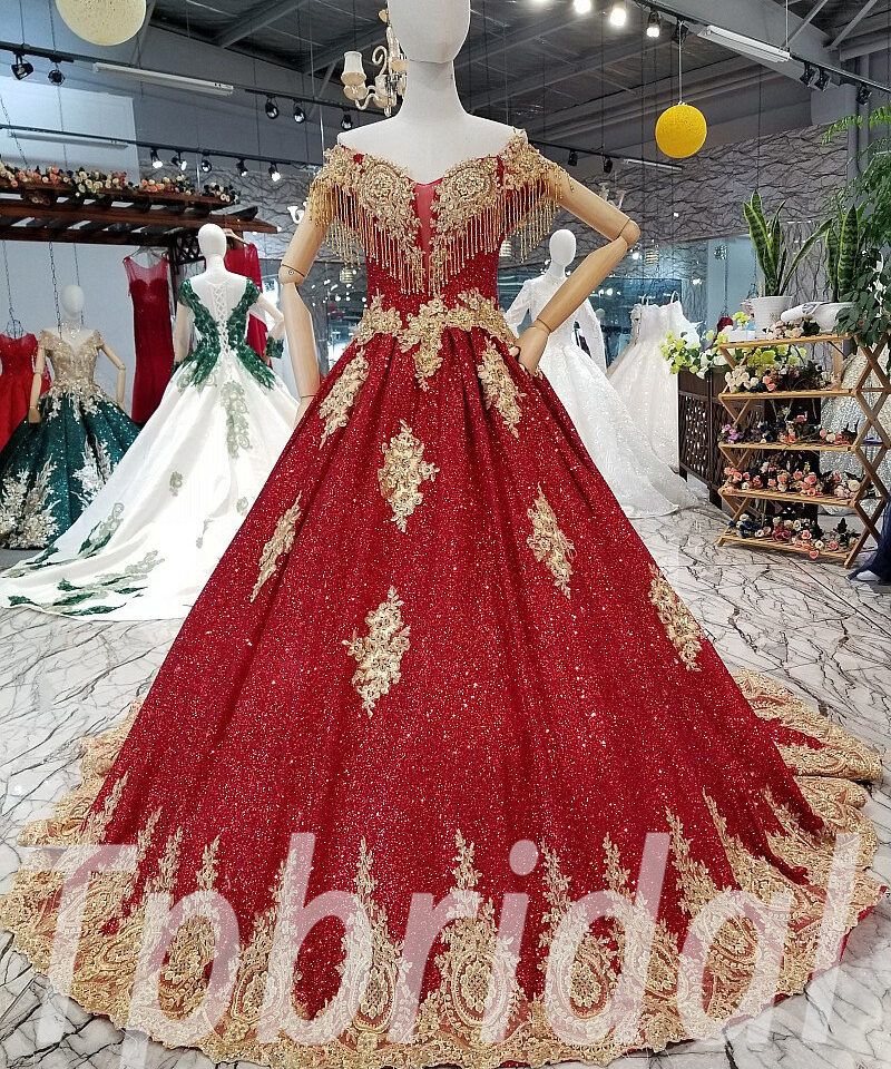 red bridal dress 0315-08