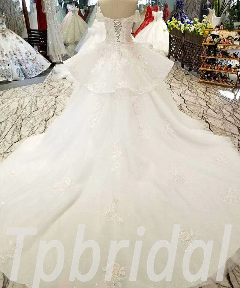 white and pink wedding dress 304-07本