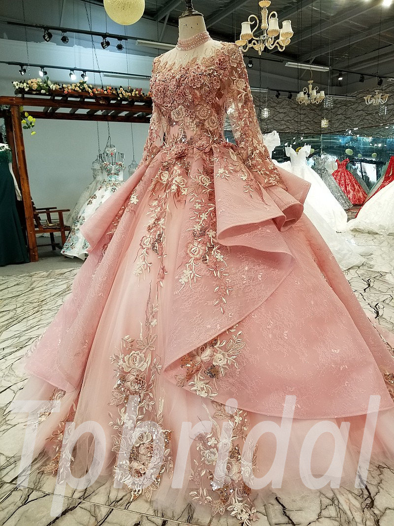 wine ball gown