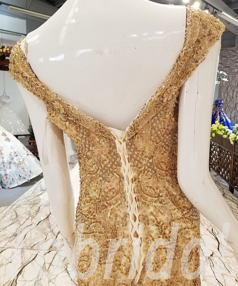 gold wedding dress mermaid 0320-04