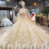 long sleeve ball gown wedding dress-0325-07