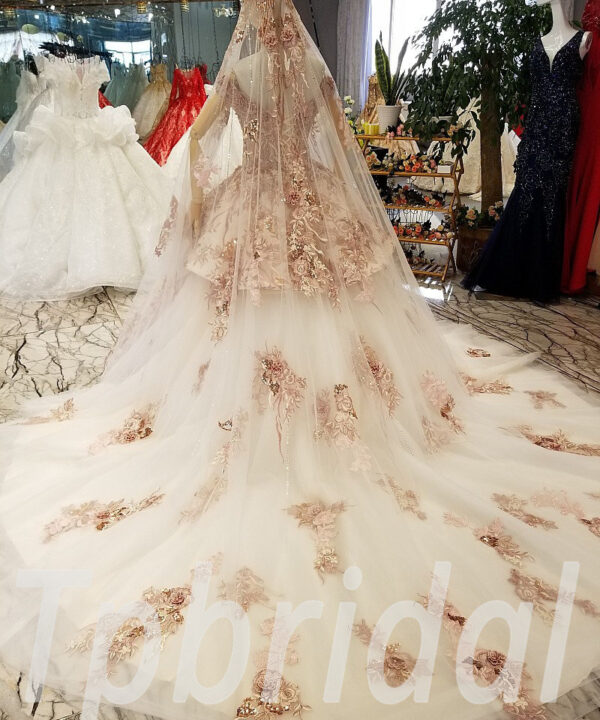 long train wedding dress 0324-08