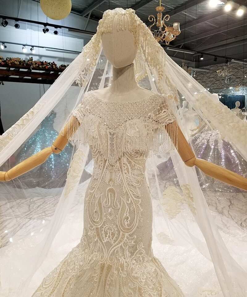 mermaid wedding gown 0325-04