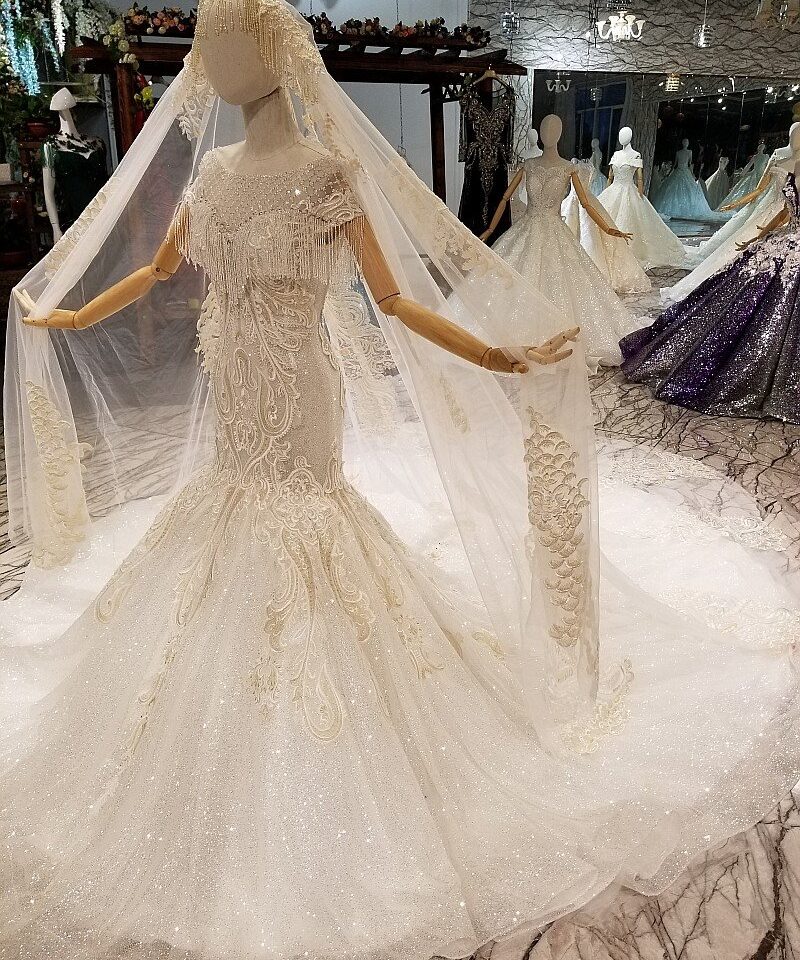 mermaid wedding gown 0325-05