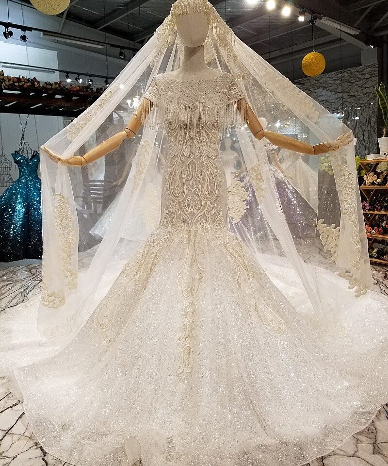 mermaid wedding gown 0325-07