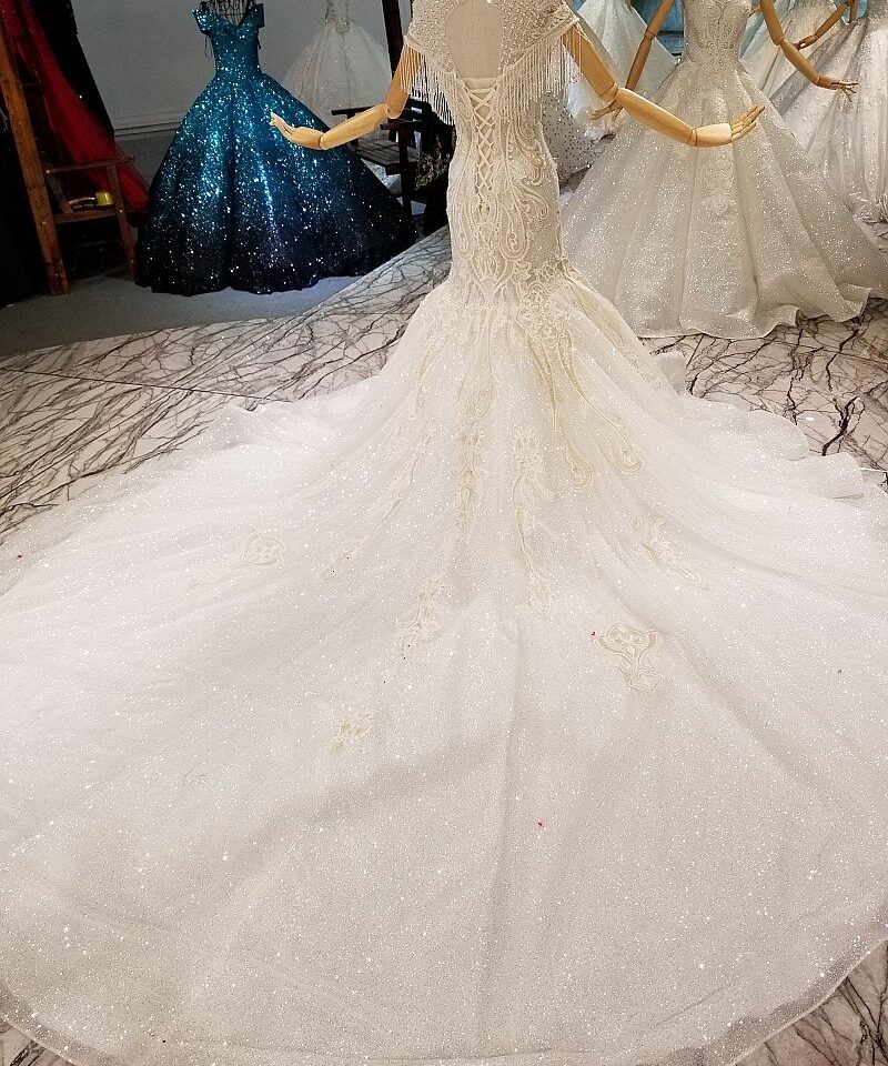 mermaid wedding gown 0325-08