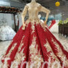 red and gold prom dress-0329-06