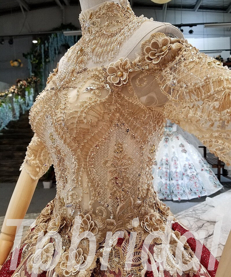 red and gold prom dress-0329-10