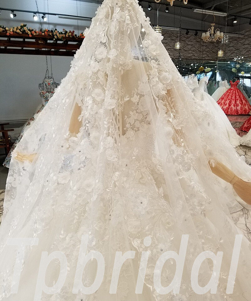 wedding dress with flowers-0328-03