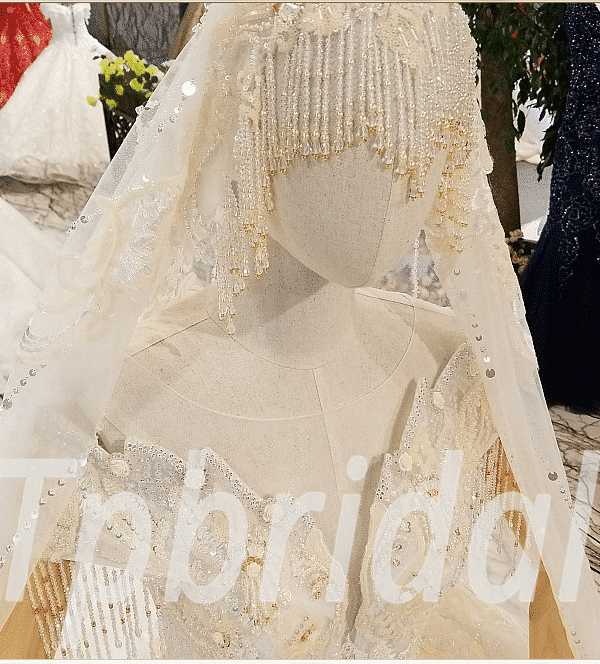 wedding dress with veil-0327-01