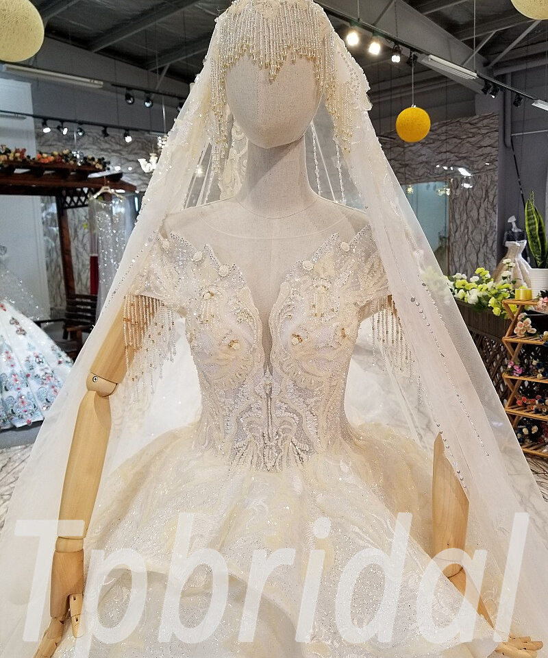 wedding dress with veil-0327-07