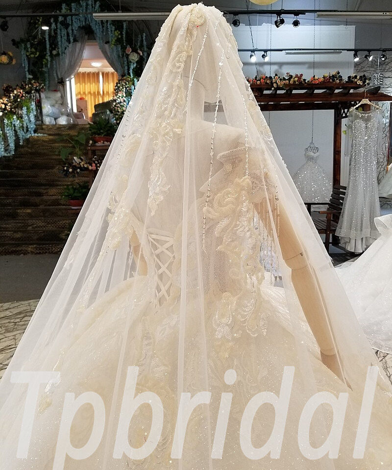 wedding dress with veil-0327-12