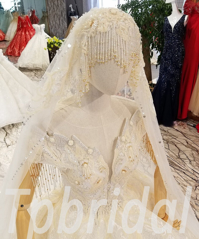 wedding dress with veil-0327-13