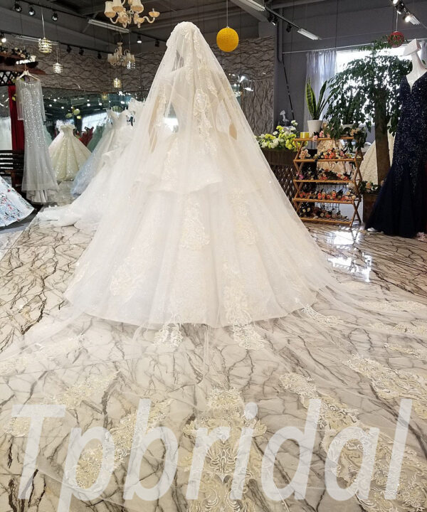 wedding dress with veil-0327-14