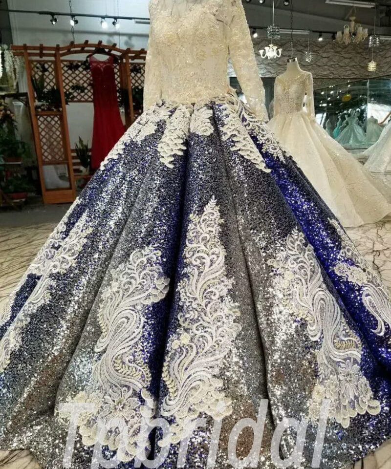 blue wedding dress-20335-01