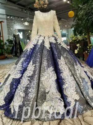 blue wedding dress-20335-02