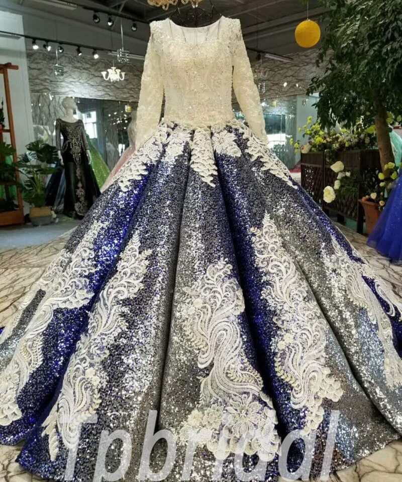 blue wedding dress-20335-02