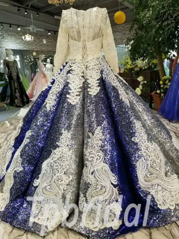 blue wedding dress-20335-05