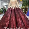 burgundy wedding dress-20332-01