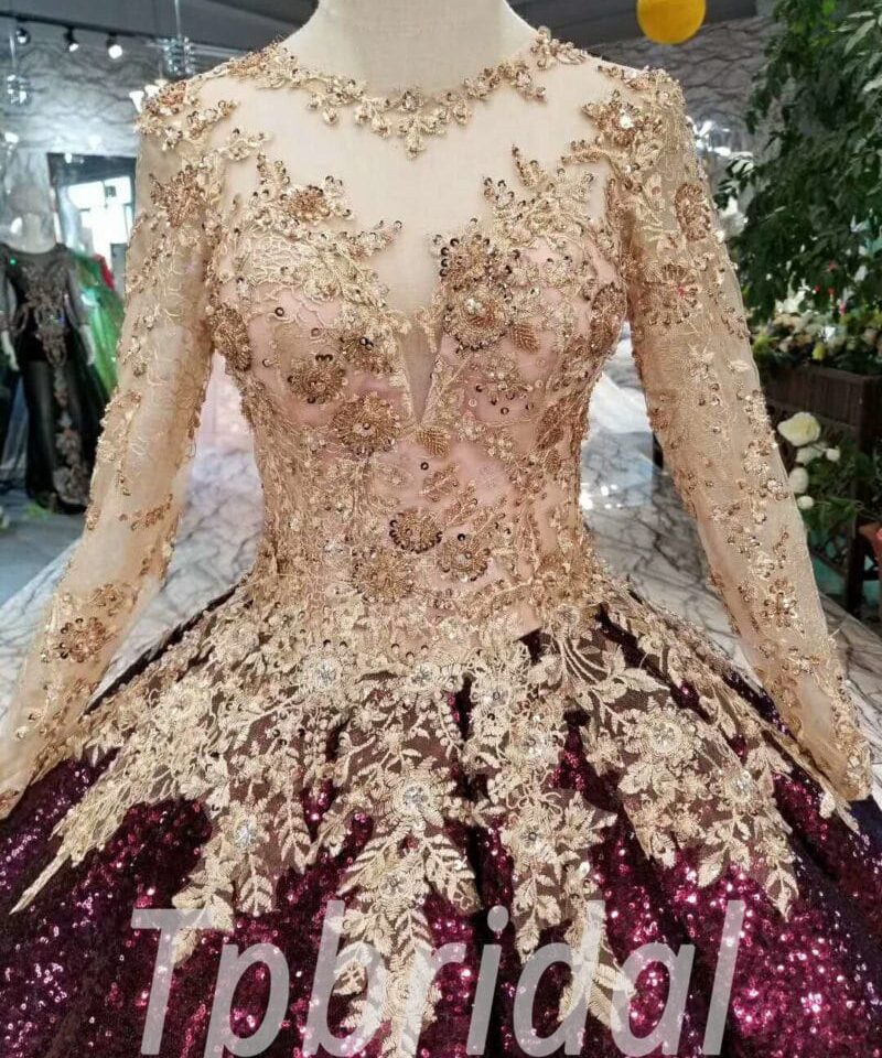 burgundy wedding dress-20332-02
