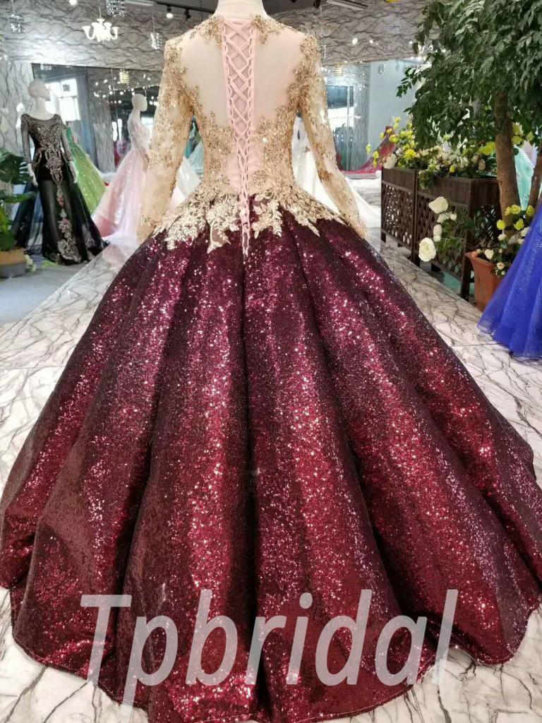 burgundy long sleeve dress for wedding