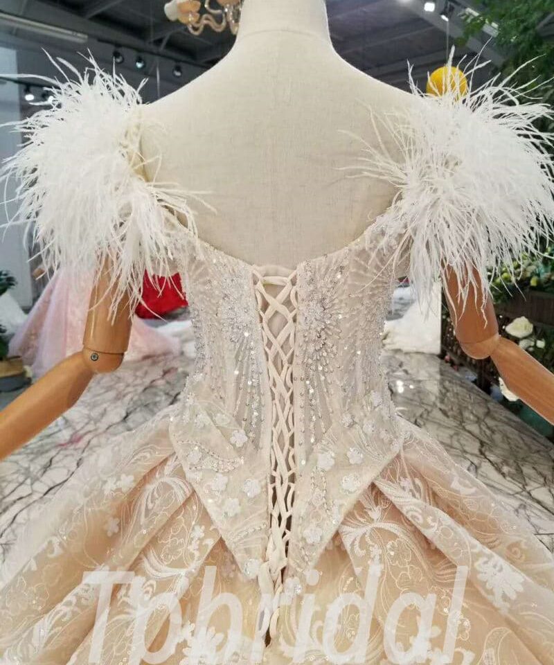 feather wedding dress-20355-05