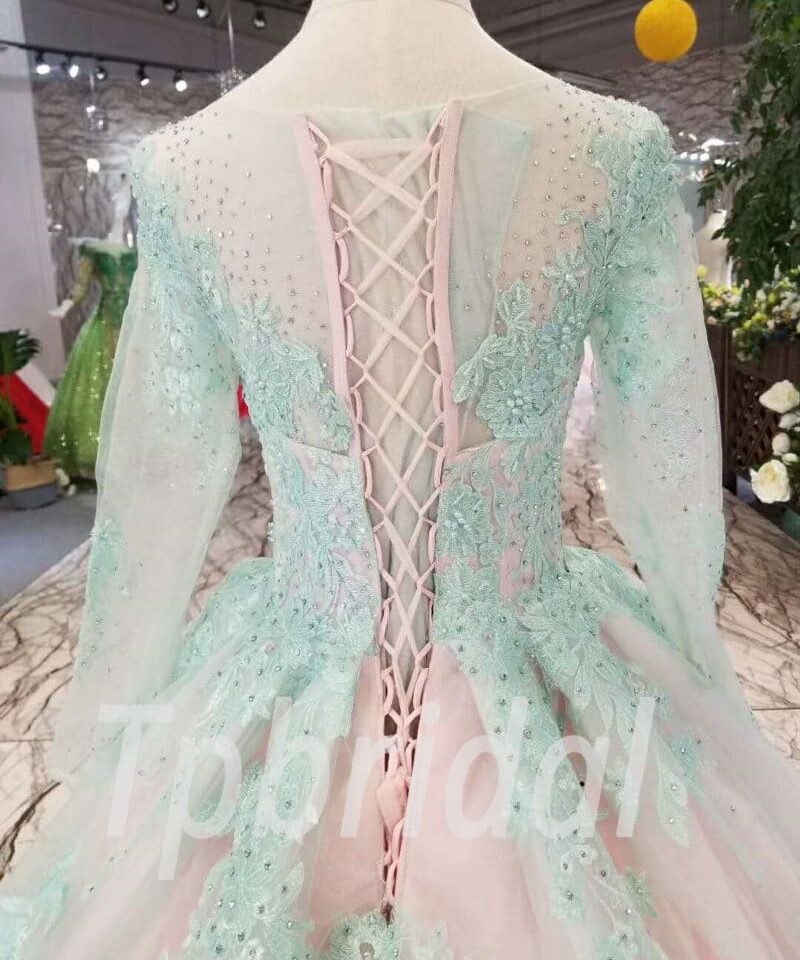 green prom dress-20346-07