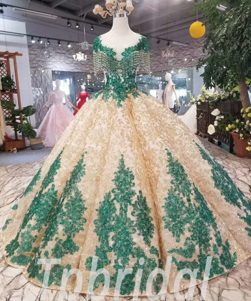 haute couture green prom dress-20354-01